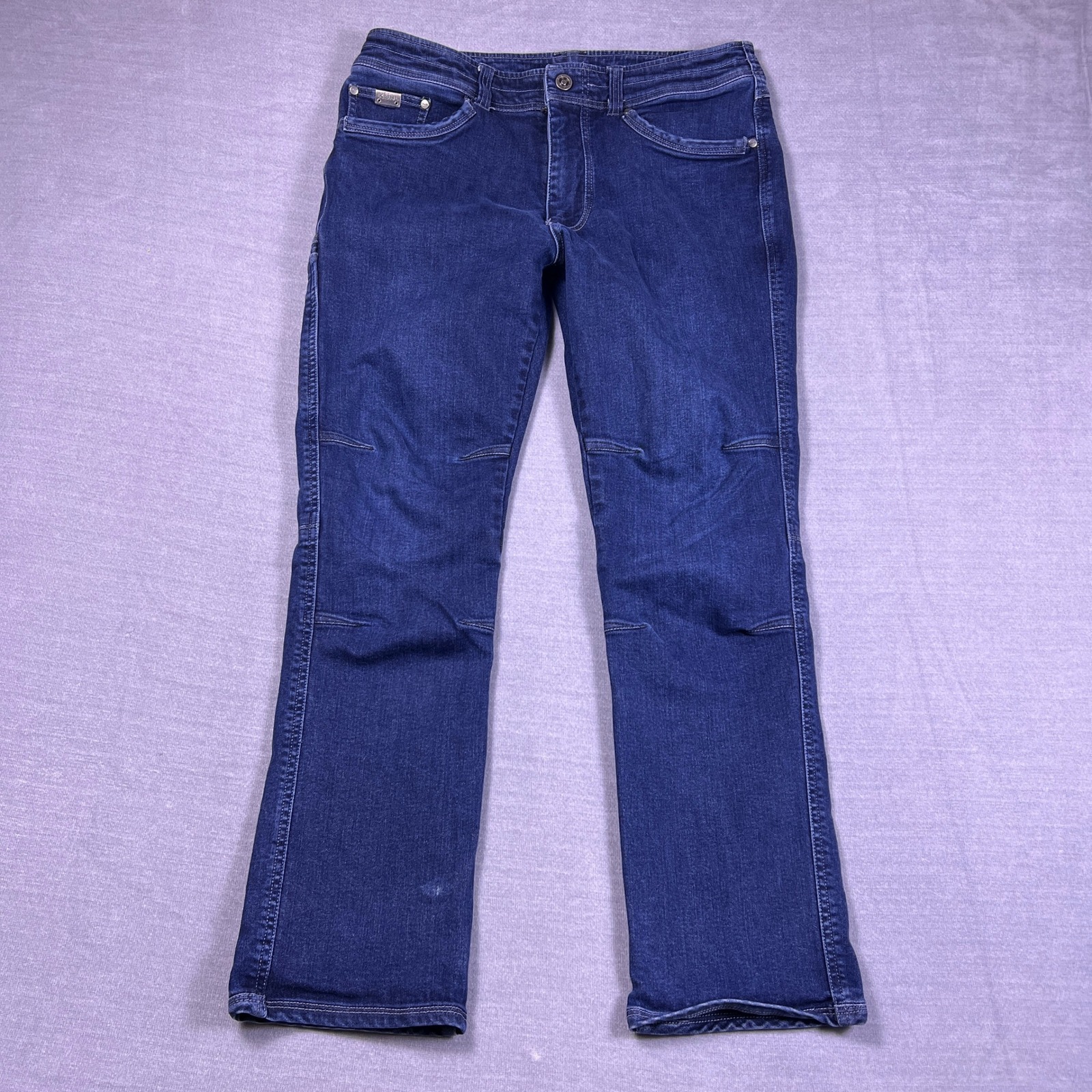 Kuhl Kanvus Jean Stretch Midrise Straight Leg Pants Mens 34x30 Blue Cotton Blend